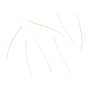 Brass Flat Head Pins, Long-Lasting Plated, Real 18K Gold Plated, 51x0.5mm, 24 Gauge, Head: 1.5mm
