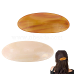2Pcs 2 Colors Resin and Iron Hair Barrettes, Mixed Color, 33.5~86x33.5~87x19~25mm, 1pc/style(PHAR-WR0001-07)