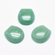 Natural Green Aventurine Cabochons, 22x20x6~6.5mm(G-G760-C11)