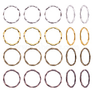 Tibetan Style Linking Rings, Circle Frames, Lead Free & Nickel Free, Mixed Color, 22x1.5mm, Inner Diamerer: 18.5mm, 4colors, 50pcs/color, 200pcs/box(PALLOY-PH0013-22-FF)