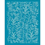 Silk Screen Printing Stencil, for Painting on Wood, DIY Decoration T-Shirt Fabric, Leaf Pattern, 100x127mm(DIY-WH0341-166)