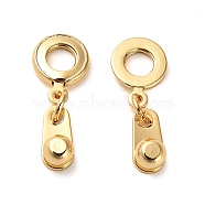 Rack Plating Brass Charms, Real 18K Gold Plated, 13x9x5mm, Hole: 1.2mm(KK-Q807-06G)