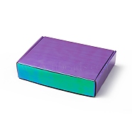 Laser Style Paper Gift Boxes, Rectangle, Dark Orchid, Finish Product: 20x14.5x4.35cm(CON-G014-01C)