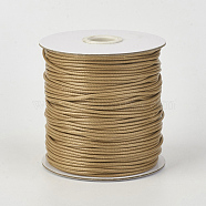 Eco-Friendly Korean Waxed Polyester Cord, Camel, 1.5mm, about 169.51~174.98 Yards(155~160m)/Roll(YC-P002-1.5mm-1127)