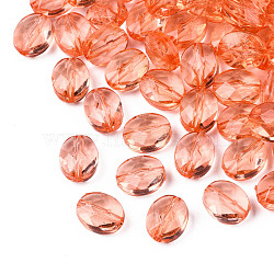 Transparent Acrylic Beads, Oval, Coral, 10x8x5.5mm, Hole: 1.5mm, about 1550pcs/500g(TACR-S154-18A-52)