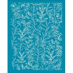 Silk Screen Printing Stencil, for Painting on Wood, DIY Decoration T-Shirt Fabric, Leaf Pattern, 100x127mm(DIY-WH0341-166)