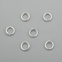304 Stainless Steel Jump Rings, Open Jump Rings, Silver, 4x0.6mm, Inner Diameter: 2.8mm(STAS-H380-10S-E)