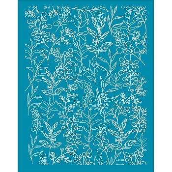 Silk Screen Printing Stencil, for Painting on Wood, DIY Decoration T-Shirt Fabric, Leaf Pattern, 100x127mm