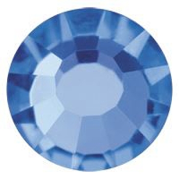 Preciosa&reg Crystal Hotfix Flatback Stones, Czech Crystal, Round(438 11 612 Chaton Rose VIVA 12 &reg), 30050 Sapphire, SS12(3.3~3.5mm)