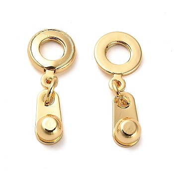 Rack Plating Brass Charms, Real 18K Gold Plated, 13x9x5mm, Hole: 1.2mm