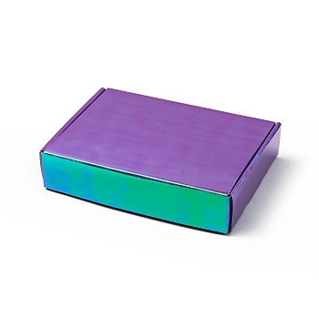 Laser Style Paper Gift Boxes, Rectangle, Dark Orchid, Finish Product: 20x14.5x4.35cm