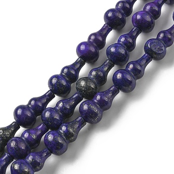Natural Lapis Lazuli Beads Strands, Gourd, 17.5~18.5x9.5~10mm, Hole: 1.2mm, about 23~24pcs/strand, 16.14~16.34 inch(41~41.5cm)