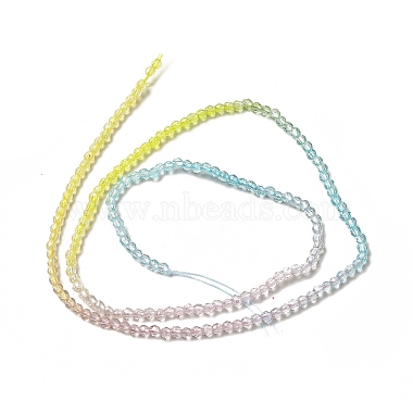 Transparent Gradient Color Glass Beads Strands(GLAA-H021-01A-14)-4