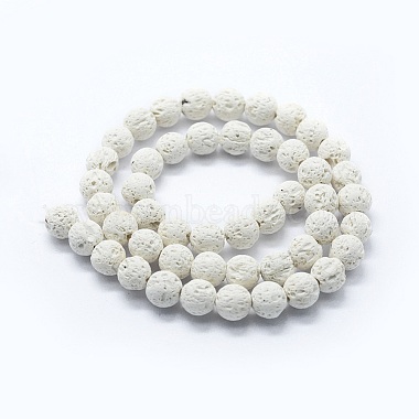 Synthetic Lava Rock Round Beads Strands(G-E508-04-4mm-1)-2