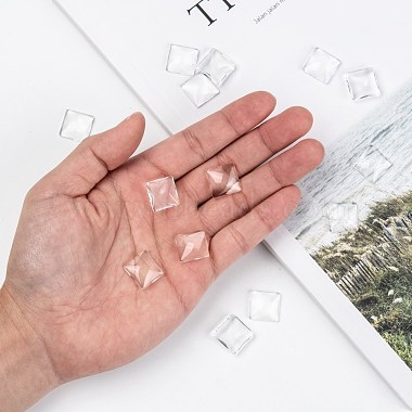 Transparent Glass Square Cabochons(X-GGLA-S022-15mm)-7