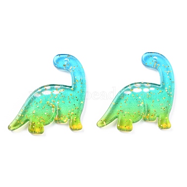 Cyan Dinosaur Acrylic Pendants