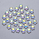 Transparent Spray Painted Glass Beads(GLAA-R211-04-G05)-1