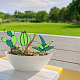 Globleland 3 pièces 3 styles acrylique teinté cactus/agave aloès ornements en pot(DJEW-GL0001-05)-1