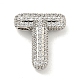 Platinum Plated Brass Micro Pave Cubic Zirconia Pendants(KK-L073-001P-T)-1