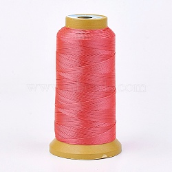 Polyester Thread, for Custom Woven Jewelry Making, Tomato, 1.2mm, about 170m/roll(NWIR-K023-1.2mm-19)