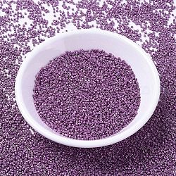 MIYUKI Delica Beads, Cylinder, Japanese Seed Beads, 11/0, (DB1184) Galvanized Semi-Frosted Magenta, 1.3x1.6mm, Hole: 0.8mm, about 2000pcs/10g(X-SEED-J020-DB1184)