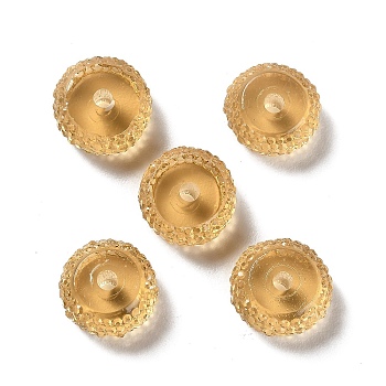 Transparent Resin Beads, Textured Rondelle, Peru, 12x7mm, Hole: 2.5mm
