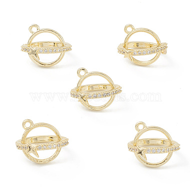 placage en rack laiton pave clair zircone cubique perle cage pendentifs(KK-G464-10LG)-4