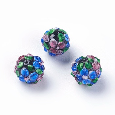 Handmade Bumpy Lampwork Beads(LAMP-E021-07D)-2