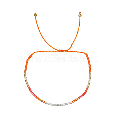 Dark Orange Seed Beads Bracelets