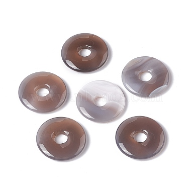 Donut Grey Agate Pendants