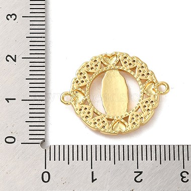 Religion Brass Pave Clear Cubic Zirconia Connector Charms(FIND-Z041-13C)-3