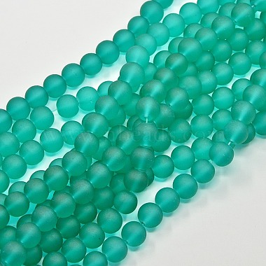 4mm LightSeaGreen Round Glass Beads