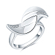 Beautiful Design Petal Alloy Rhinestone Rings(RJEW-AA00561-P-8)-1
