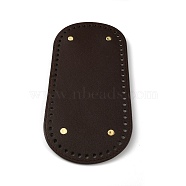 Oval PU Leather Knitting Crochet Bags Nail Bottom Shaper Pad, with Iron Nail, for Bag Bottom Accessories, Coconut Brown, 25.5x12x0.85cm, Hole: 5mm(PURS-WH0001-63C)