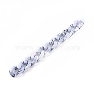Acrylic Curb Chains, Unwelded, WhiteSmoke, 39.37 inch(100cm), Link: 29x21x6mm, 1m/strand(X-AJEW-JB00505-05)