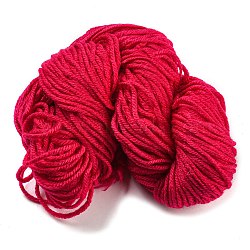 Cotton Yarn, for Weaving, Knitting & Crochet, Red, 2~3mm(PW-WG52221-01)