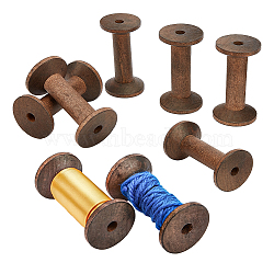 Wooden Empty Spools, for Wire, Cord, Jewelry Chain Wrapping, Coconut Brown, 8x4.45cm(WOOD-WH0034-03B)