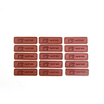 PU Imitation Leather Label Tags, for DIY Jeans, Bags, Shoes, Hat Accessories, Sewing Machine, 15x50mm