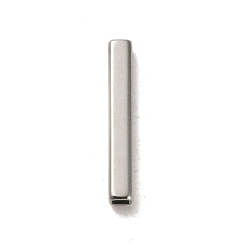 304 Stainless Steel Beads, Rectangle, Stainless Steel Color, 20x3x3mm, Hole: 2x2mm