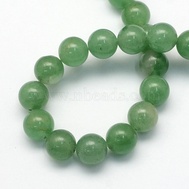 Naturels verts perles rondes aventurine brins(G-S150-10mm)-2