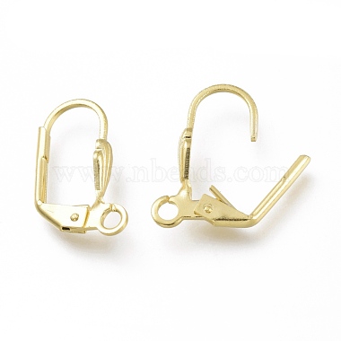 Brass Leverback Earring Findings(KK-Z007-28G)-2