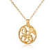 Alloy Flat Round with Constellation Pendant Necklaces(PW-WG52384-10)-1
