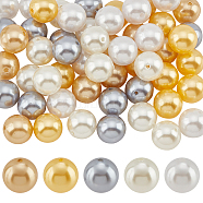 Elite 1 Set ABS Plastic Imitation Pearl Beads, Round, Mixed Color, 19mm, Hole: 2mm, 5 colors, 12pcs/color, 60pcs/set(FIND-PH0009-70)