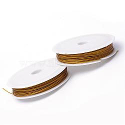 Tiger Tail Wire, Nylon-coated Stainless Steel, Dark Goldenrod, 1.0mm, about 26.24 Feet(8m)/roll, 10 rolls/group(TWIR-R005-1.0mm-03)