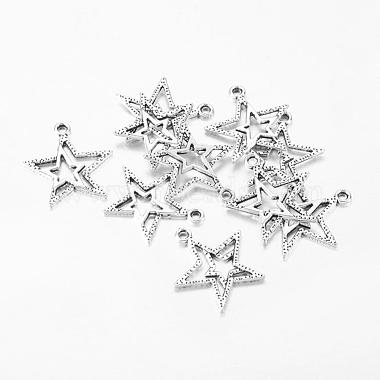 Antique Silver Tibetan Style Star Pendant(Left and Right Random Delivery)(X-LF8939Y)-2
