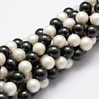 8mm Colorful Round Shell Pearl Beads