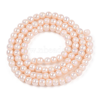 plaquer des brins de perles de verre opaques(GLAA-T032-P4mm-AB09)-3