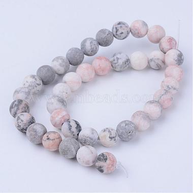Chapelets de perles en zèbre naturel(G-Q462-10mm-03)-2