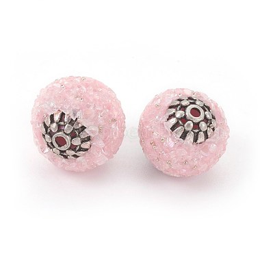 15mm Pink Round Polymer Clay Beads