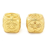 Alloy Beads, Square, Golden, 10x8.5x9mm, Hole: 3mm(ENAM-M008-24G)